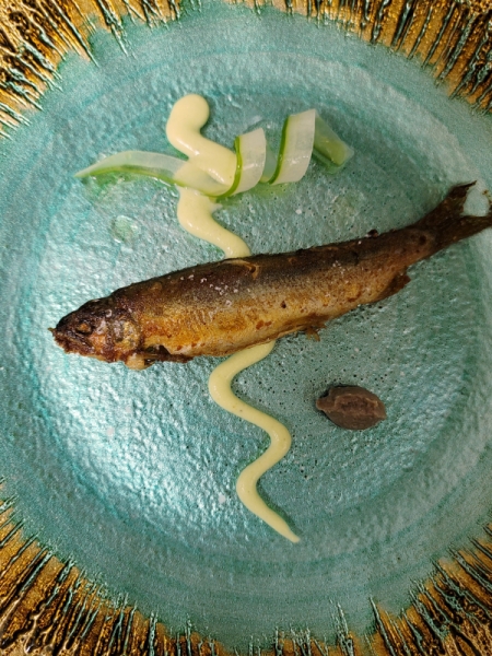 100℃8時間の鮎のコンフィ